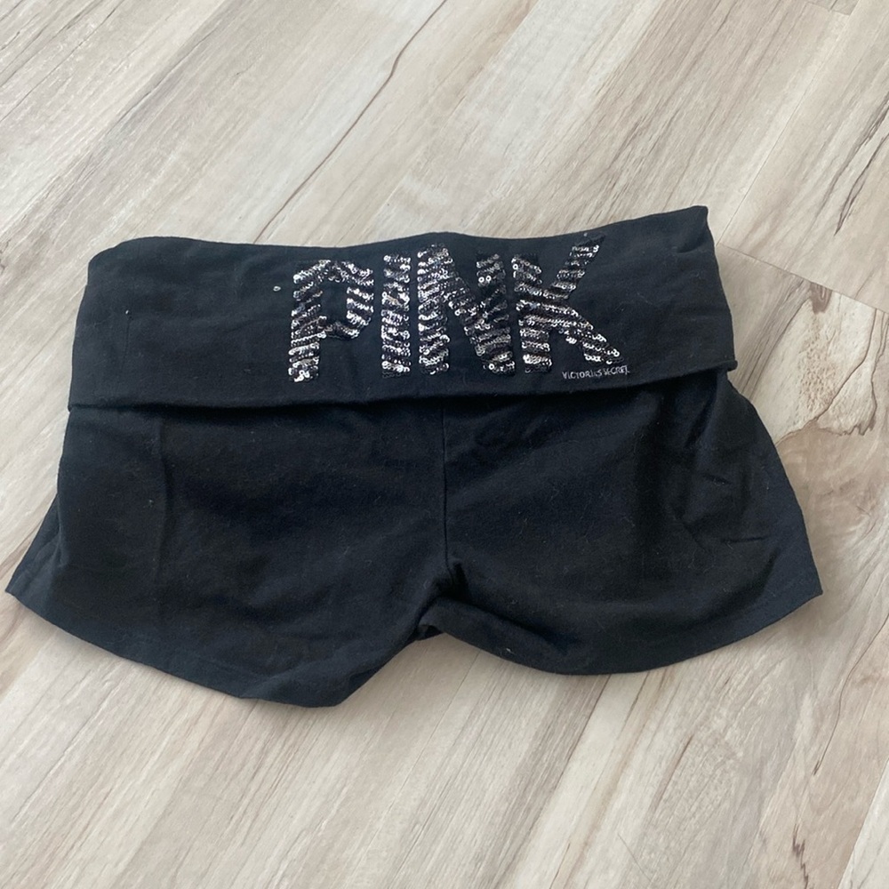 VICTORIA’s SECRET PINK | Sequin Foldover Yoga Shorts